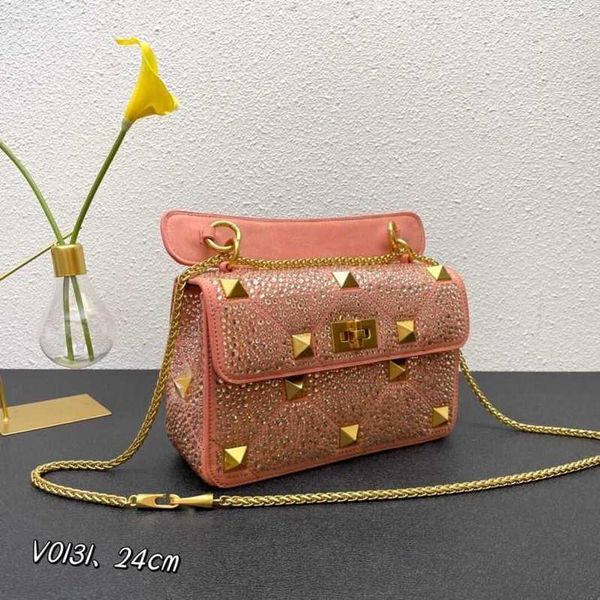 

bags luxurys designer new shiny handbag crystal rivet diamond embedding fashion handheld shoulder crossbody women's chain gyxf