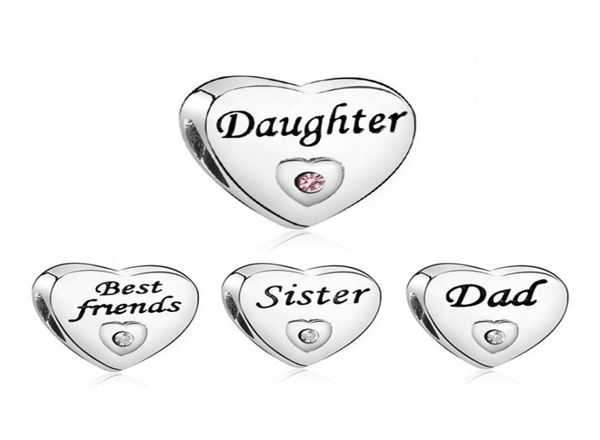 

heart charm bead big hole alloy 925 silver plated fashion women jewelry european style for diy bracelet necklace panza007304554741, Bronze;silver
