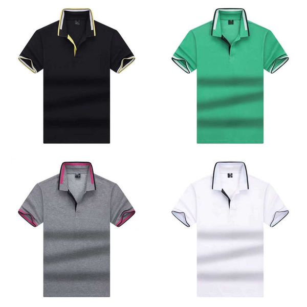 

2023 new boss men's business casual polo short sleeve polo shirt summer rib collar versatile t-shirt ui8j, White;black
