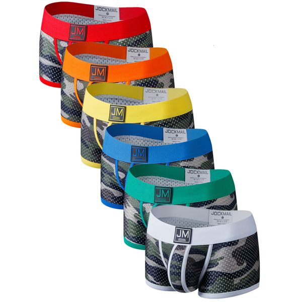 

underpants 6pcs lot men underwear boxershorts boxer briefs ropa interior hombre calzoncillos breathable mesh camouflage nylon 230802, Black;white
