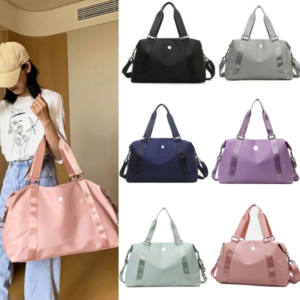 

lulu outdoor bag multifunction nylon bags storage yoga gym large capacity duffel travel waterproof casual beach exercise luggage for travell