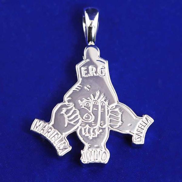 

custom 925 solid silver pendant for hiphop necklace jewelry