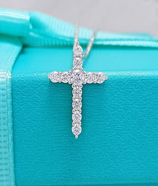 

pendant necklaces kt real925 necklace 1:1 logo rose gold color shining tif jewelry couple 20214713228, Silver
