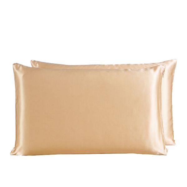 

2023 51*91cm different color 16mm soft 100 silk pillowcase, Black;white