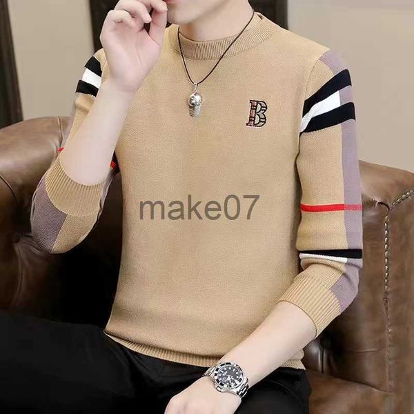 

men's sweaters 2023 new fall winter luxury designer sweater men streetwear classic plaid knitted christmas pullover male knitwear j2308, White;black