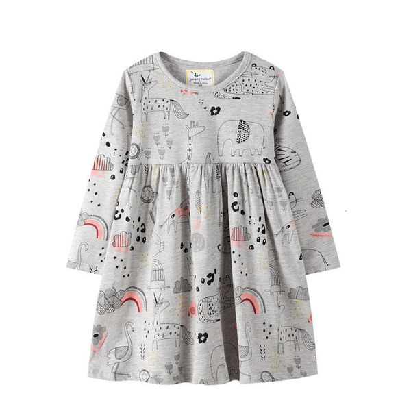 

girl s dresses jumping meters princess girls with floral embroidery fashion kids dress cotton autumn winter cat baby clothes 230802, Red;yellow