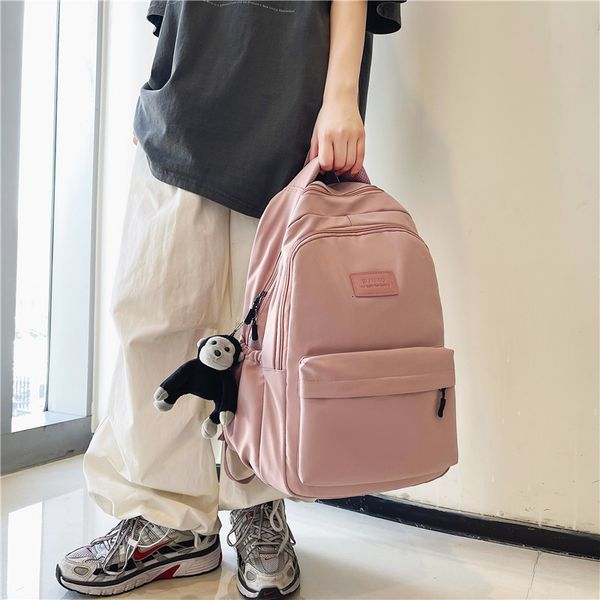 

school bags korean style nylon women backpack waterproof for teenage girl bag lapcollege student 230801
