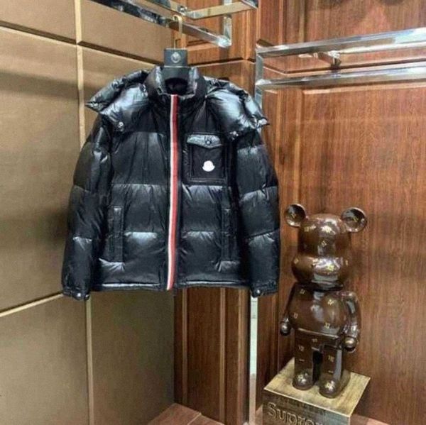 

designer luxury classic winter men jackets women down fashion hip hop cap pattern print coats outdoor warm casual puffer jacket down coat, Black