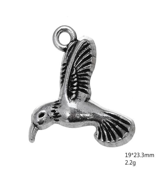 

2021 the smallest bird in the world hummingbird animal charm jewelry4044551, Bronze;silver