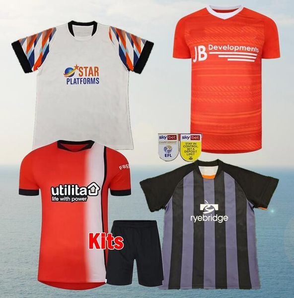 

23 24 adebayo burke campbell luton town football club soccer jerseys 2023 bradley berry lee football shirts burke mpanzu campbell men unifor, Black;yellow