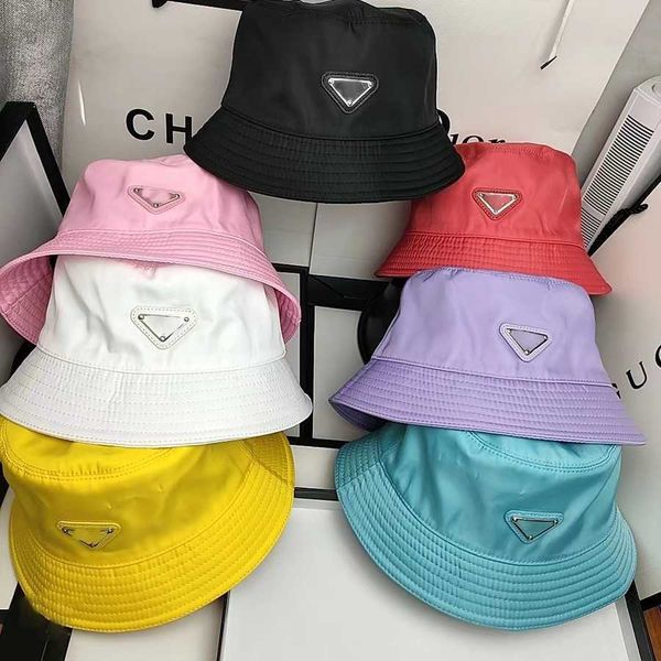 

r luxury hat new net red tide metal inverted triangle bucket for men and women fashionable sunshade sunscreen big brim basin sun, Blue;gray