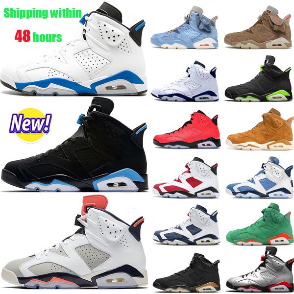 

new vi 6 6s men basketball shoes mint foam midnight navy university blue electric green bordeaux hare unc infrared white red oreo sports blu