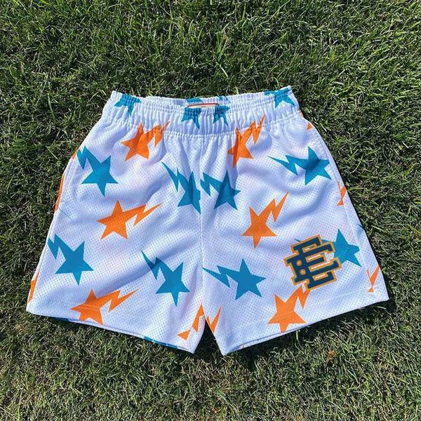 

hyri 54l0 men's shorts erice manuel ee casual sports mens summer mesh breathable capris large beach short pants, White;black