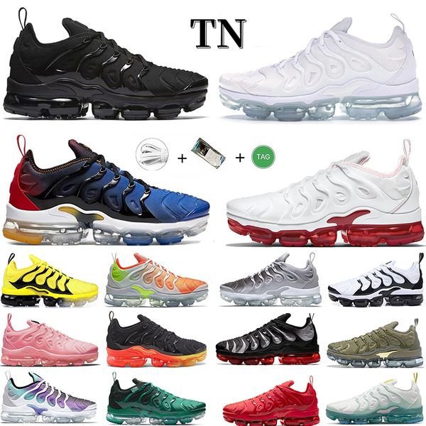 

tn new designer running shoes tn plus men womens triple black white bright crimson laser blue tennis ball midnight navy grape atlanta tns sp