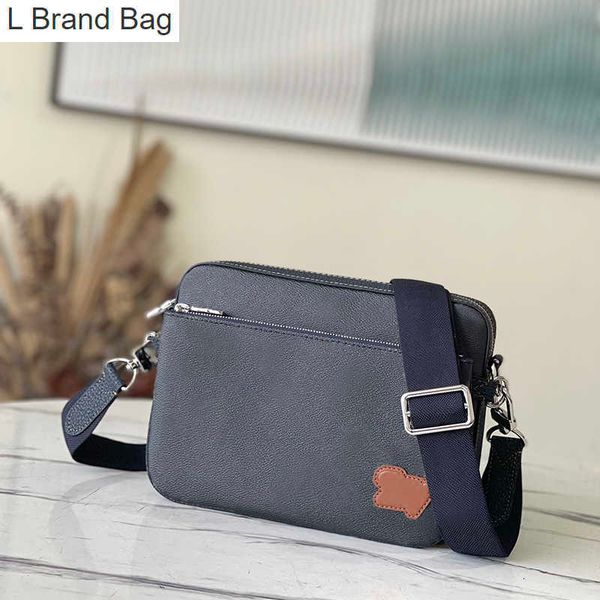 

2023 new designer messenger bags 10a mirror quality genuine leather crossbody bag luxury men shoulder bags with l424 tbza, Black