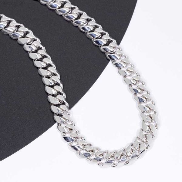 

hip hop jewelry gold plated cuban link chain 925 sterling silver rope necklace cuban link chain