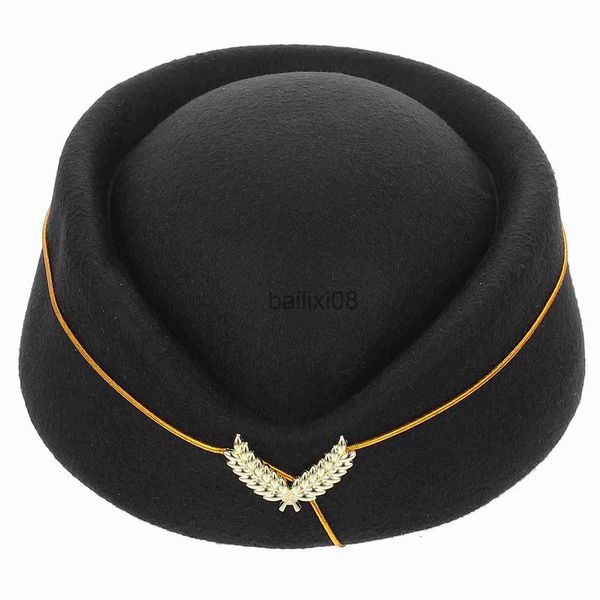 

stingy brim hats hat stewardess flight attendant costume cap air cessories hostess women airlinecosplay beret uniform pillboxvintage blue ha, Blue;gray