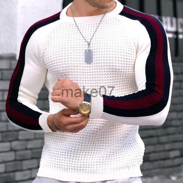 

men's sweaters men's autumn winter waffle long sleeved round neck pullover casual loose bottomed knitwear sweatshirt for men cloth, White;black