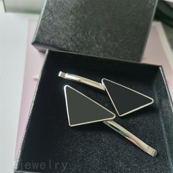 

makeup designer hair clips for women hair accessories fashion jewelry woman triangle shape decorate black white nickel material snap clip si, Golden;silver