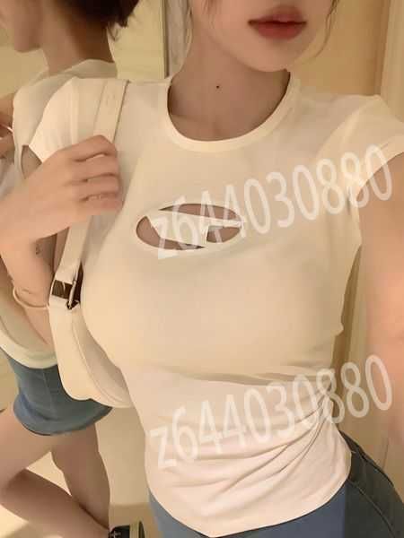 

women's t-shirt tanks camis fashion diesel oil designer t shirt tees womens letter print short sleeve round neck cotton polo 6926 3 tn, White