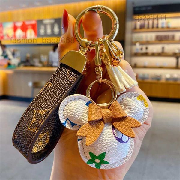 

accessories designer keychain mouse diamond key design car chains charm favor flower jewelry keyring fashion pu 984m, Silver