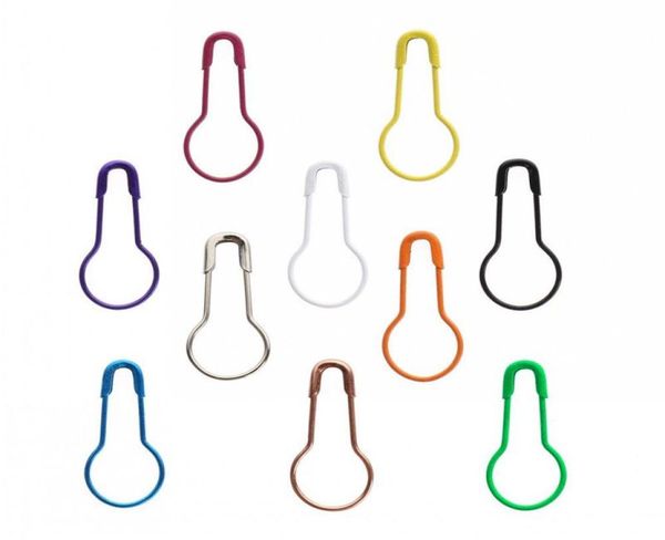 

1000 pcslot 10 colors assorted bulb shaped safety pins for knitting stitch marker and diy craft5007585, Silver