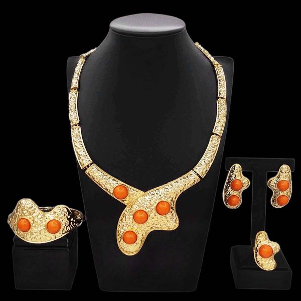 

factory gold plated bridal jewelry set fashion jewelry wedding, Black