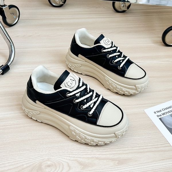 

new women designer casual shoes woman black red white girls outdoor womens fashion design laces sports trainers leather platform sneakers 35