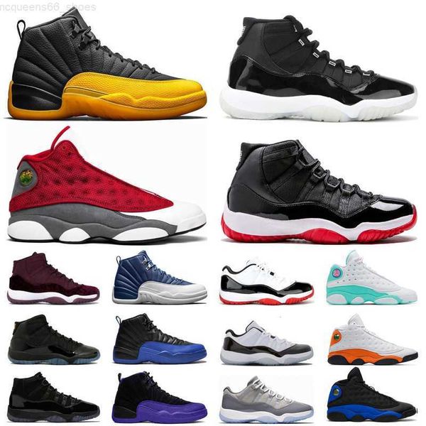 

jumpman men women basketball 11s 25th anniversary 12s university gold 13s hyper royal flit mens outdoor sports trainer sneaker shoes, Black