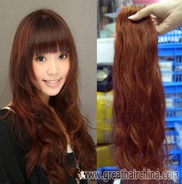 

brazilian wavy clip inon human hair extension 180123453239083, Black;brown