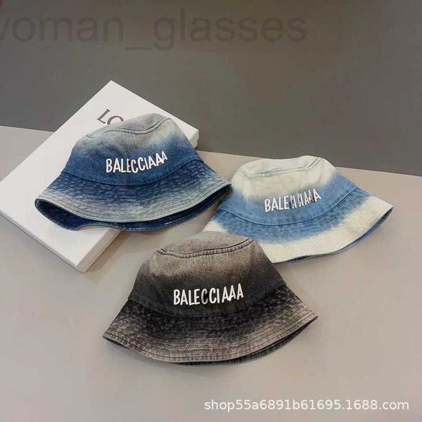 

ball caps designer ba home~correct version color block letter print fisherman hat sunscreen ins net red same es3c, Blue;gray