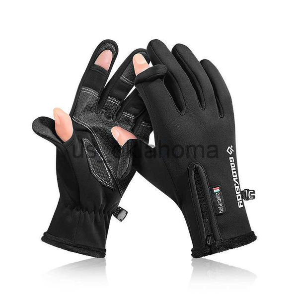 

ski gloves men and women outdoor waterproof finger exposed touch screen winter fleece thermal motorcycle cycle racing skiing gloves j230802