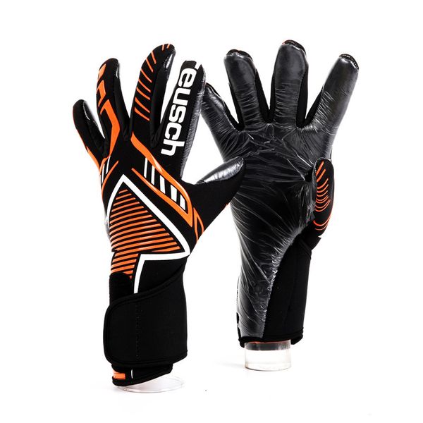 

goalie gloves latex soccer goalkeeper antislip thicken football glove protection goalkeep equipment 230801, Black