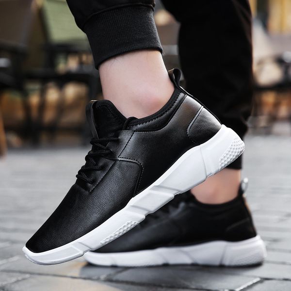 

fashion new casual shoes leather factory wholesale and retail outdoor hiking shoes black gray deisgner men trainers leather platform sneaker
