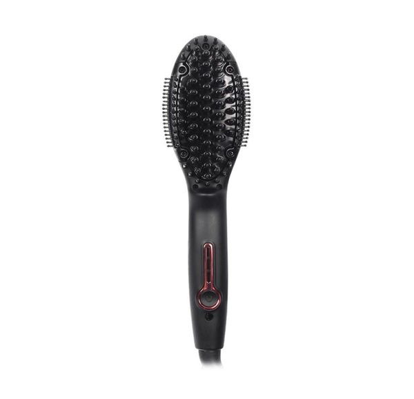 

u u309 negative straight brush tourmaline ceramic straightener hair straightening comb perfect styler 110220v us plug5132339, Black
