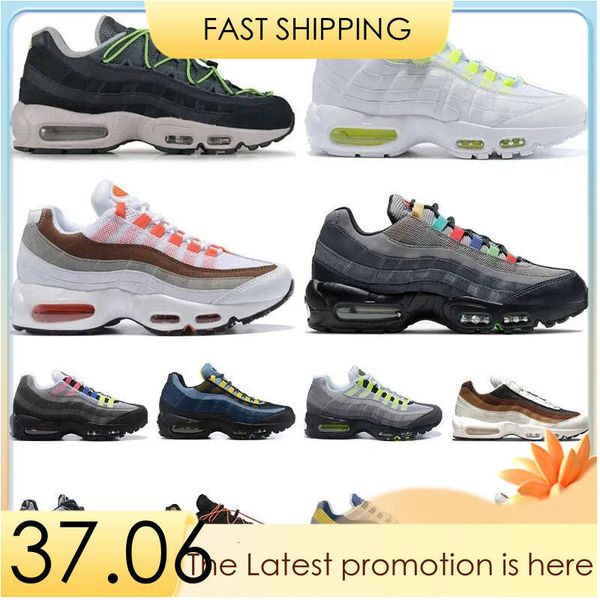 

classic max 95 95s casual shoes quality air 95s og men triple black white navy blue neon soft sole solar red grey greedy 3.0 sneakers