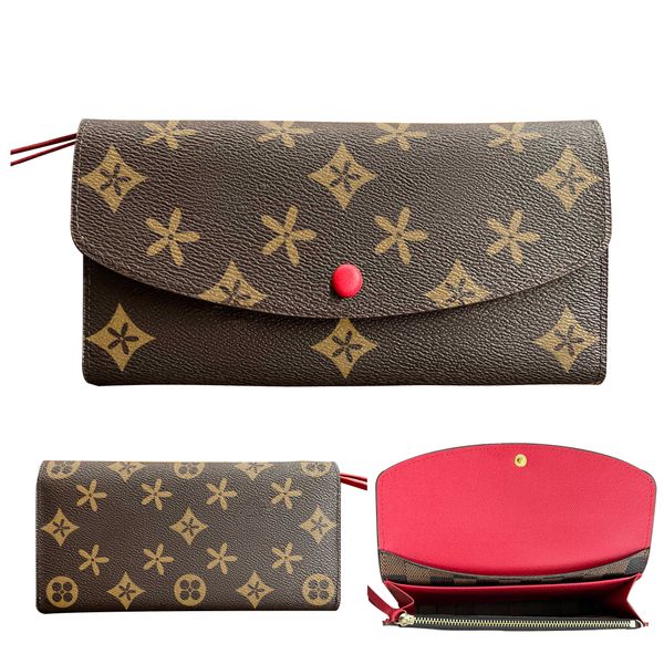 

12 colors m42616 lady clemence wallet card holders slot genuine leather zipper purse women's men designer wallets embossed luxury zippy