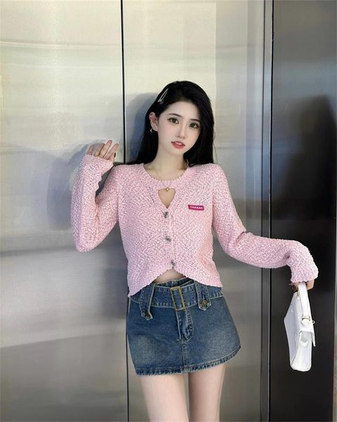 

chan 2023 new women's designer cardigan designer jacket knit hollow out knit sweater women knit cardigan designer sweater cccc knit coa, Black;brown