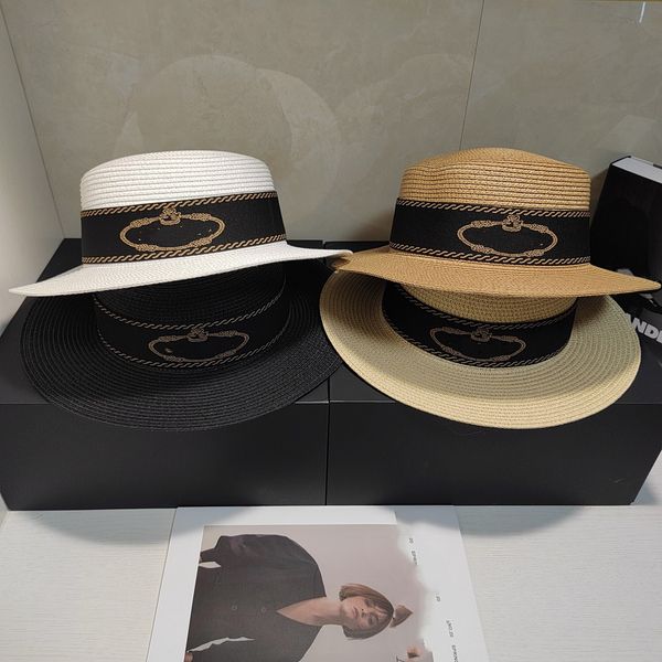 

designer straw hats wide brim hat for men women casquette bucket hats letter print straw hat grass braid caps, Blue;gray