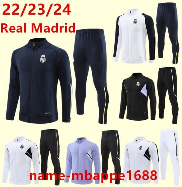 

22/23/24real madrid long pull sportswear jacket football sportswear training clothes football trousers harm asensio isco trousers jogging su, Black