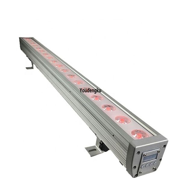 

2 pieces outdoor dimmable 18x3w dmx outdoor light ip65 rgb led wall washer dmx