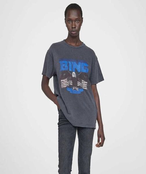 

2023ss niche eagle letter print t shirt vintage stir-fried snowflake women designer short-sleeved t-shirt cotton summer tee polo4959241, White