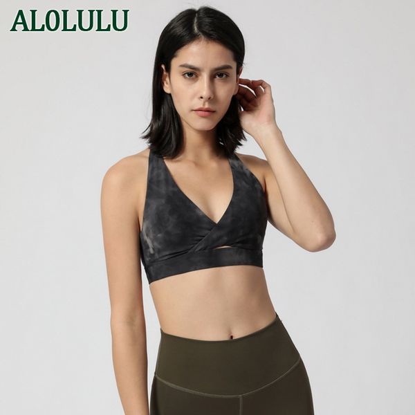 

al0lulu sports bra yoga bra running fitness racerback sports bra