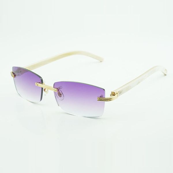 

buffs sunglasses frames 0286o with new hardware and pure white buffalo horn legs 56-17-140 mm, White;black