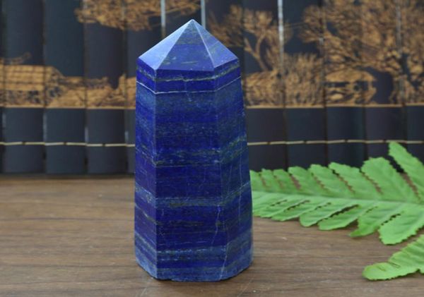 

about60g natural beautiful lapis lazuli quartz crystal dt wand point healing7711005, Black