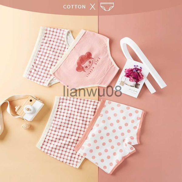 

panties summer children's underwear girls a class cotton boxer briefs mix and match children's underwear 4piece set x0802, Camo