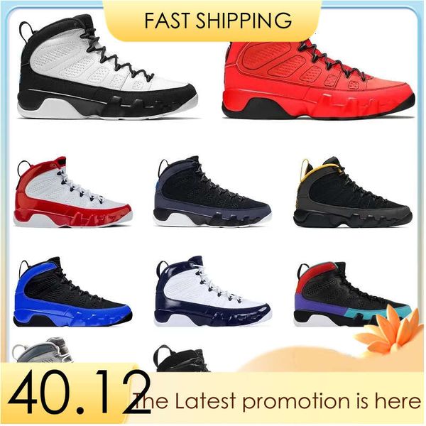 

9 9s jumpman og basketball shoes retro fire red men chile multi olive university blue gold barons particle grey bred patent space jace, Black