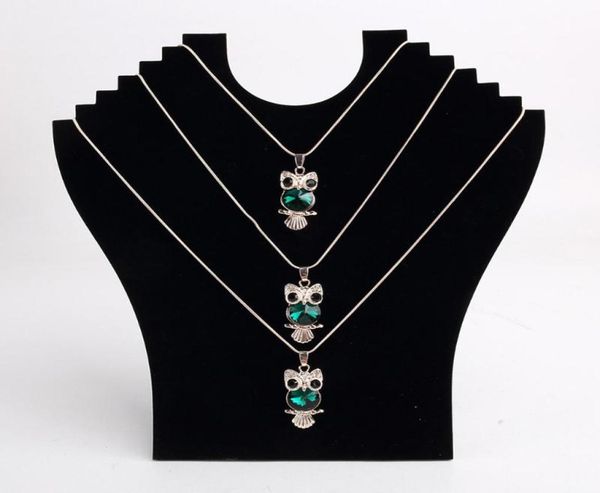 

new arrival necklace bust jewelry pendant chain display holder stand neck easel showcase black color4271739