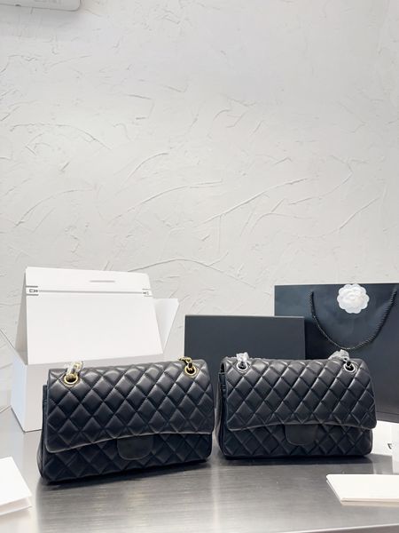 

designer women classic chain flap shoulder crossbody bag luxury sheepskin caviar leather canvas fashion handbag bags
