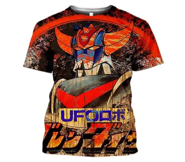 

summer goldorak tshirt grendizer shortsleeved tee shirt homme 3d print harajuku anime streetwear gym tshirts30610229132034, White;black